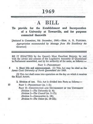 北昆士兰詹姆斯库克大学法案1969