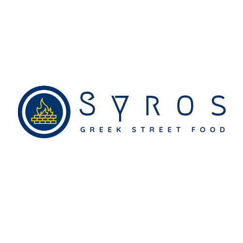 Syros希腊街头食品标志。